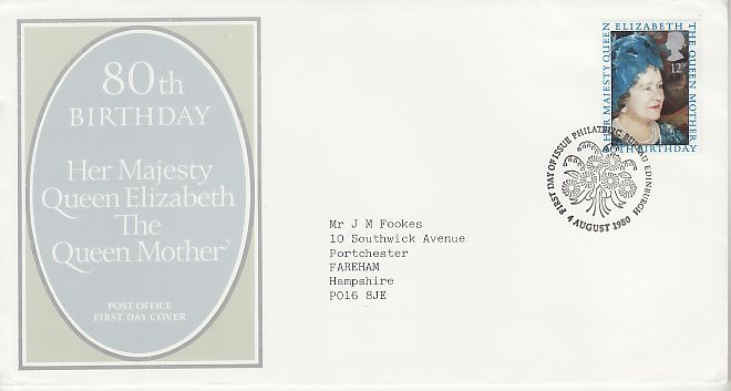 Queen Mother First Day Cover