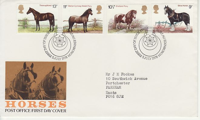 Horses First Day Cover