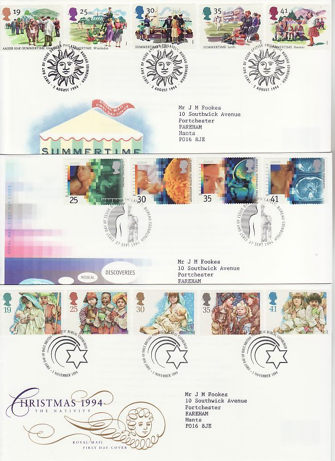 1994 First Day Covers