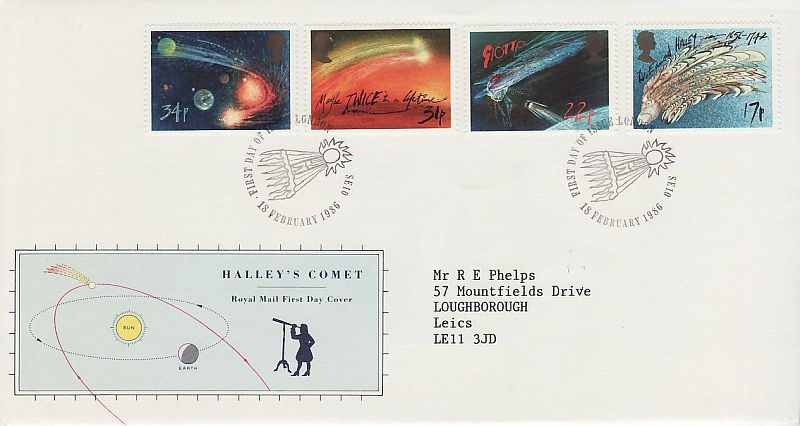 Halleys Comet First Day Cover