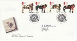 1997-07-08 Queens Horses Stamps Bureau FDC (76512)